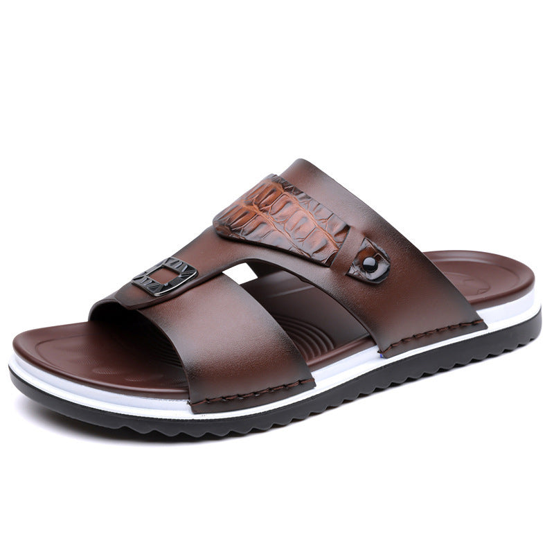 👞 50% KORTING! 💫 Slip-on sandalen van kunstleer voor heren – Ademend mesh en antislipzool – Comfortabele pasvorm, ideaal voor de zomer, het strand of dagelijkse wandelingen 🏖️