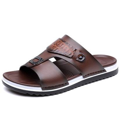 👞 50% KORTING! 💫 Slip-on sandalen van kunstleer voor heren – Ademend mesh en antislipzool – Comfortabele pasvorm, ideaal voor de zomer, het strand of dagelijkse wandelingen 🏖️
