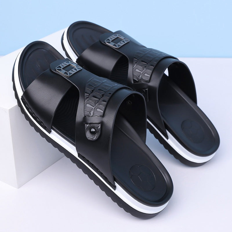 👞 50% KORTING! 💫 Slip-on sandalen van kunstleer voor heren – Ademend mesh en antislipzool – Comfortabele pasvorm, ideaal voor de zomer, het strand of dagelijkse wandelingen 🏖️