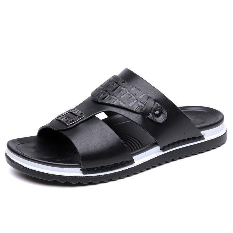 👞 50% KORTING! 💫 Slip-on sandalen van kunstleer voor heren – Ademend mesh en antislipzool – Comfortabele pasvorm, ideaal voor de zomer, het strand of dagelijkse wandelingen 🏖️