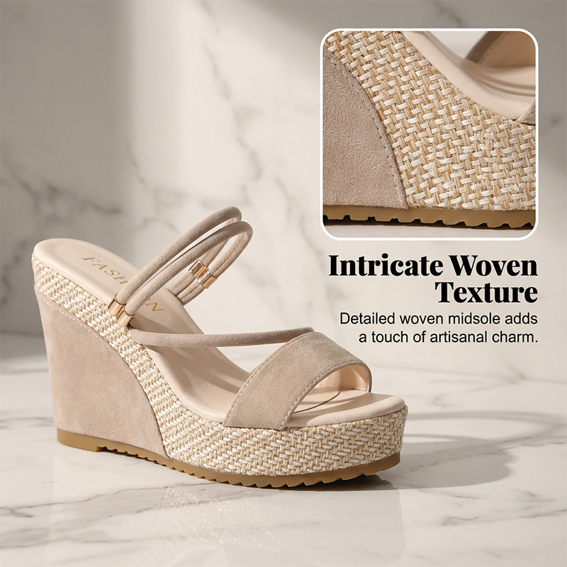 👡 50% KORTING! ☀️ Sandalen met sleehak voor dames – Comfortabel, stevig en stijlvol – perfect voor zomerjurkjes, korte broeken of een dagje in de stad – dempende zool voor lange wandelingen 🌸