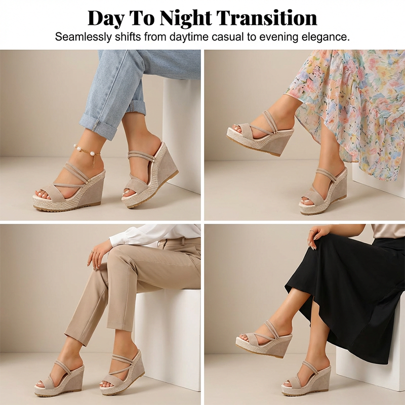 👡 50% KORTING! ☀️ Sandalen met sleehak voor dames – Comfortabel, stevig en stijlvol – perfect voor zomerjurkjes, korte broeken of een dagje in de stad – dempende zool voor lange wandelingen 🌸