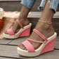 👡 50% KORTING! ☀️ Sandalen met sleehak voor dames – Comfortabel, stevig en stijlvol – perfect voor zomerjurkjes, korte broeken of een dagje in de stad – dempende zool voor lange wandelingen 🌸