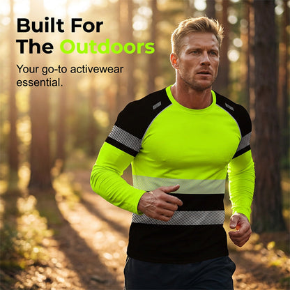 👕 50% KORTING! 🏃‍♂️ Sportieve heren-longsleeve – vochtafvoerend en met subtiele print – perfect voor actieve dagen, joggen of vrije tijd – ademend en comfortabel 🌿