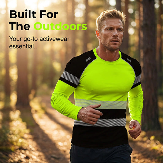 👕 50% KORTING! 🏃‍♂️ Sportieve heren-longsleeve – vochtafvoerend en met subtiele print – perfect voor actieve dagen, joggen of vrije tijd – ademend en comfortabel 🌿