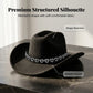 🤠 TIJDELIJKE AANBIEDING: 50% KORTING! 💥 Dames rhinestone hart cowboyhoed – Sprankelende, elegante Franse jazz fedora ✨
