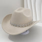 🤠 TIJDELIJKE AANBIEDING: 50% KORTING! 💥 Dames rhinestone hart cowboyhoed – Sprankelende, elegante Franse jazz fedora ✨