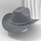 🤠 TIJDELIJKE AANBIEDING: 50% KORTING! 💥 Dames rhinestone hart cowboyhoed – Sprankelende, elegante Franse jazz fedora ✨