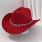 🤠 TIJDELIJKE AANBIEDING: 50% KORTING! 💥 Dames rhinestone hart cowboyhoed – Sprankelende, elegante Franse jazz fedora ✨