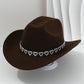 🤠 TIJDELIJKE AANBIEDING: 50% KORTING! 💥 Dames rhinestone hart cowboyhoed – Sprankelende, elegante Franse jazz fedora ✨