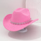 🤠 TIJDELIJKE AANBIEDING: 50% KORTING! 💥 Dames rhinestone hart cowboyhoed – Sprankelende, elegante Franse jazz fedora ✨