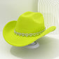 🤠 TIJDELIJKE AANBIEDING: 50% KORTING! 💥 Dames rhinestone hart cowboyhoed – Sprankelende, elegante Franse jazz fedora ✨