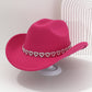 🤠 TIJDELIJKE AANBIEDING: 50% KORTING! 💥 Dames rhinestone hart cowboyhoed – Sprankelende, elegante Franse jazz fedora ✨