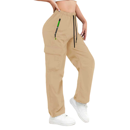 👖 TIJDELIJKE AANBIEDING: 50 % KORTING! 💥 Vintage cargobroek voor dames met zakken – losse pasvorm, ademend, verstelbare taille ✨