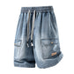 👖 50% KORTING! 🏙️ Loszittende denim cargoshorts voor heren – High Street-stijl & verstelbare pasvorm 🛹