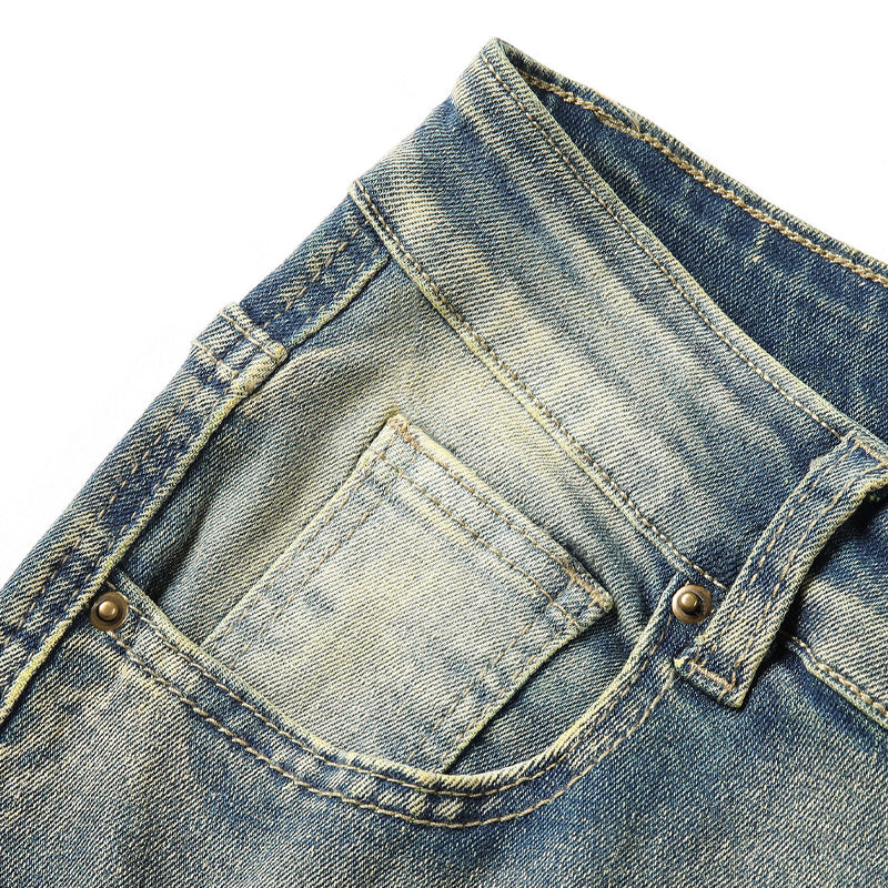 👖 50% KORTING! ✨ Klassieke stretchjeans met uitlopende pijpen voor heren – vintage-wash & patchwork-details – hoogwaardige denim, perfect voor een smart-casual-look – comfortabel en stijlvol 🔥