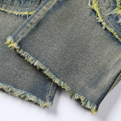 👖 50% KORTING! ✨ Klassieke stretchjeans met uitlopende pijpen voor heren – vintage-wash & patchwork-details – hoogwaardige denim, perfect voor een smart-casual-look – comfortabel en stijlvol 🔥