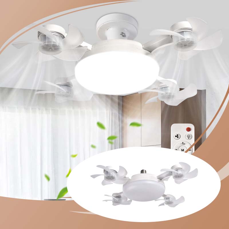 🌀 50% KORTING! 💡 Plafondventilator met E27-fitting – Stille 2-in-1 LED-ventilator met afstandsbediening – Verkoeling & verlichting in één 🏠