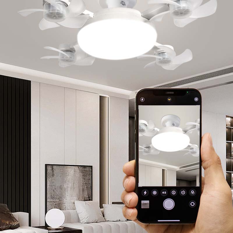 🌀 50% KORTING! 💡 Plafondventilator met E27-fitting – Stille 2-in-1 LED-ventilator met afstandsbediening – Verkoeling & verlichting in één 🏠