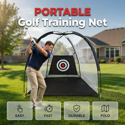 🏌️ Draagbaar golfoefennet | Slagvast net van hoge kwaliteit · Nauwkeurige feedback bij het raken van het doel · Opvouwbaar en gemakkelijk mee te nemen | Achtertuin/tuin/oprit · Swingoefeningen binnen en buiten