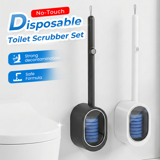 🧹 Set wegwerptoiletborstels | Contactloos weggooien | Dagelijkse reiniging van de badkamer · Verwijderen van vuil uit moeilijk bereikbare hoeken