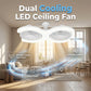🌀 NU 50% KORTING! 💡 Dubbele LED Plafondventilator met Verlichting – 3 snelheden & afstandsbediening – 2 onafhankelijke koppen, perfect voor grote kamers – stijlvol en stil ✨🏠