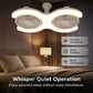 🌀 NU 50% KORTING! 💡 Dubbele LED Plafondventilator met Verlichting – 3 snelheden & afstandsbediening – 2 onafhankelijke koppen, perfect voor grote kamers – stijlvol en stil ✨🏠