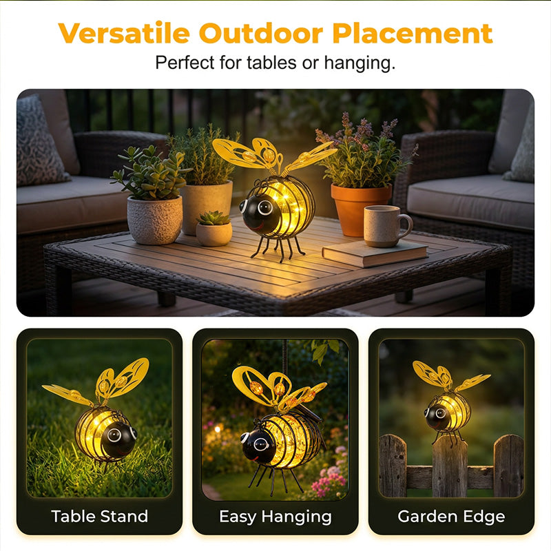 🐝 Buiten Hangend Zonne-energie Bij Licht - Het Perfecte Cadeau Voor Plantenliefhebbers, Mama's Of Iedereen Die Glimlacht❤️