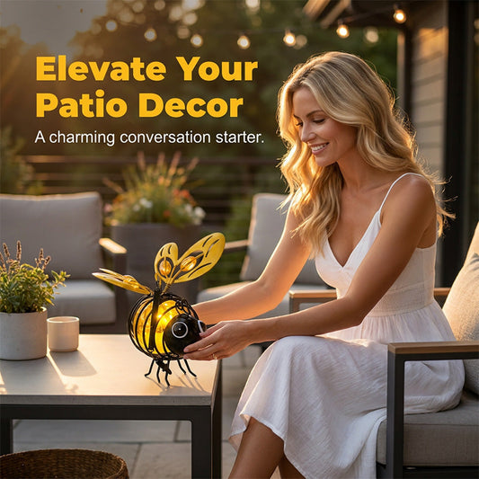 🐝 NU 50% KORTING! ☀️ Hanglamp voor in de auto op zonne-energie – Schattig bijenontwerp met hartvormige vleugels – Perfect voor in de tuin en in de auto 🌸