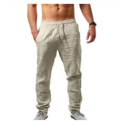 👖 NU 50% KORTING! 🏆 Casual herenbroek met trekkoord – Ademend en lichtgewicht – Relaxte pasvorm, perfect voor de zomer of smart casual – Comfortabel en stijlvol 🌿✨