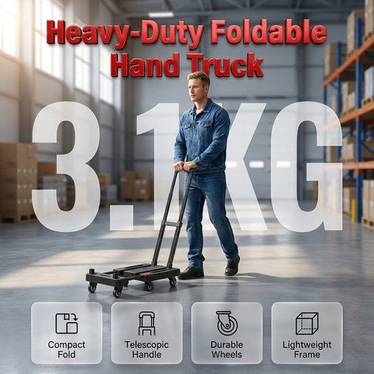 🛒 NU 50% KORTING! 💪 Opvouwbare, stille kruiwagen – draagvermogen van 150 kg & telescopische handgreep – perfect voor verhuizingen, boodschappen en opslag 🏠