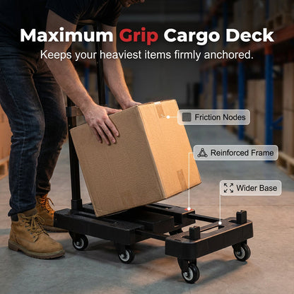 🛒 NU 50% KORTING! 💪 Opvouwbare, stille kruiwagen – draagvermogen van 150 kg & telescopische handgreep – perfect voor verhuizingen, boodschappen en opslag 🏠