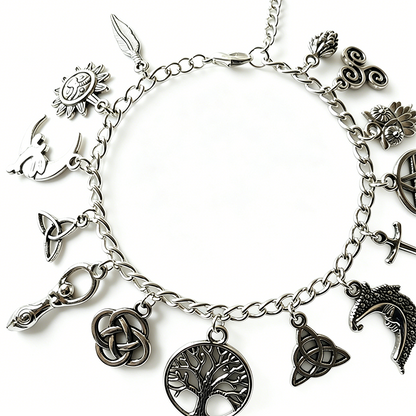 ✨50% KORTING📿 Retro heidense armband | Wicca-symboolhanger · retro metaal · geschikt voor elke gelegenheid · spirituele betekenis | voor dagelijks gebruik