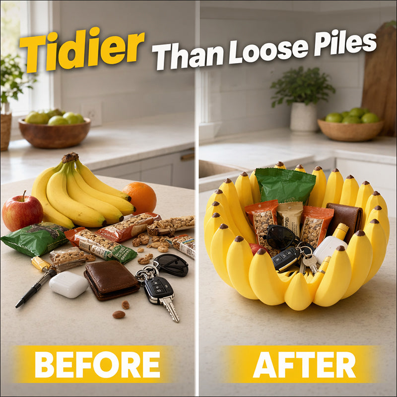 🔥50% KORTING🍌 Opbergschaal in de vorm van een banaan | Sculpturale decoratieve opbergschaal · Veelzijdig te gebruiken op aanrechtbladen, tafels en planken