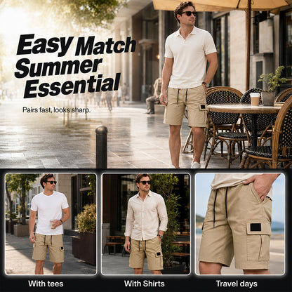 💥Klassieke elastische werkbroek voor heren – slijtvast en comfortabel, met veel zakken – ideaal voor buitenactiviteiten, op reis of als zomerse vrijetijdskleding🌿✨