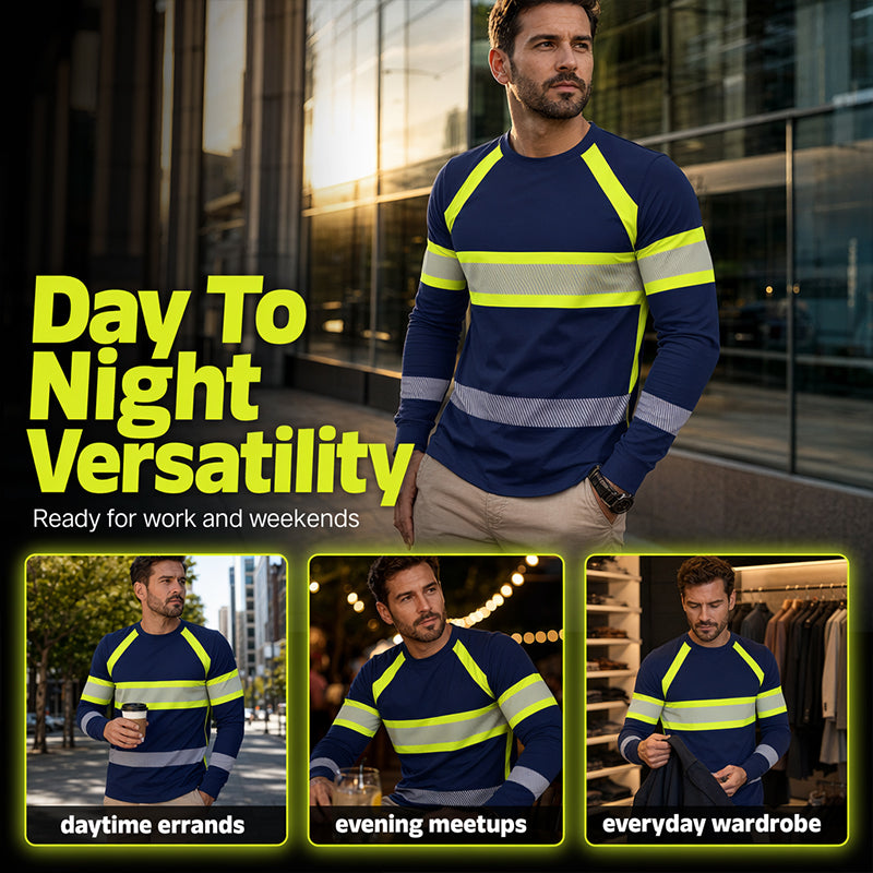 👕 TIJDELIJKE AANBIEDING: 50% KORTING! ✨ T-shirt met ronde hals, kleurblokken en lange mouwen – Hoog contrast, ademend, atletische pasvorm 🔥