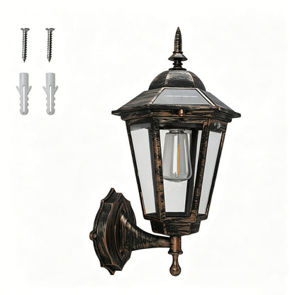 💡 Zonne-energie wandlamp met bewegingssensor | Drie verlichtingsmodi · Weerbestendig en regenbestendig | Verlichting voor de veranda, het terras en buiten 's nachts