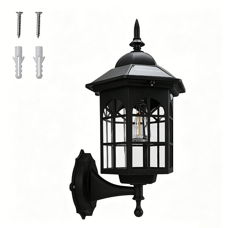 💡 Zonne-energie wandlamp met bewegingssensor | Drie verlichtingsmodi · Weerbestendig en regenbestendig | Verlichting voor de veranda, het terras en buiten 's nachts