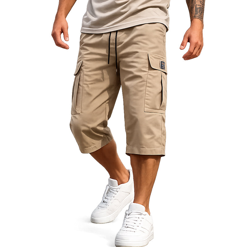 🔥50% KORTING!!👖 Werkbroek met meerdere zakken en verkorte pijpen | Zijzakken · Trekkoord in de taille · Sneldrogend en ademend · Kniebeschermers | Voor dagelijks gebruik/buiten/thuis