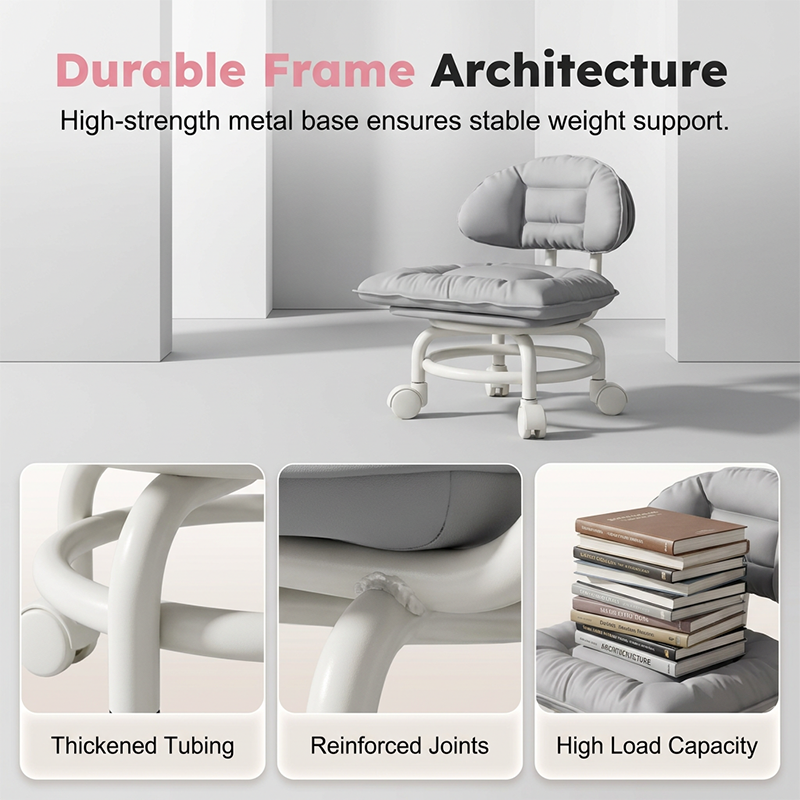 🪑 NU 50% KORTING! ☁️ Verrijdbare lage kruk met rugleuning – Stille wieltjes & wolkachtig comfort – Perfect voor kinderopvang, schoonmaken & ontspanning �