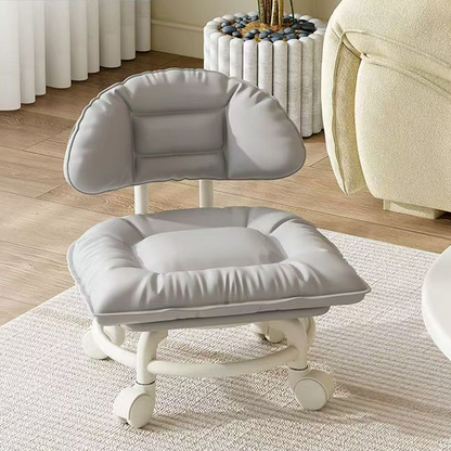 🪑 NU 50% KORTING! ☁️ Verrijdbare lage kruk met rugleuning – Stille wieltjes & wolkachtig comfort – Perfect voor kinderopvang, schoonmaken & ontspanning �