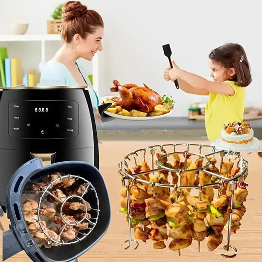 🔥50% KORTING🍖 Roestvrijstalen ovenrooster | Rond ontwerp voor gelijkmatige verwarming · Roestbestendig en duurzaam · Gemakkelijk schoon te maken | Voor ovens binnenshuis en barbecues buitenshuis