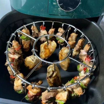 🔥50% KORTING🍖 Roestvrijstalen ovenrooster | Rond ontwerp voor gelijkmatige verwarming · Roestbestendig en duurzaam · Gemakkelijk schoon te maken | Voor ovens binnenshuis en barbecues buitenshuis