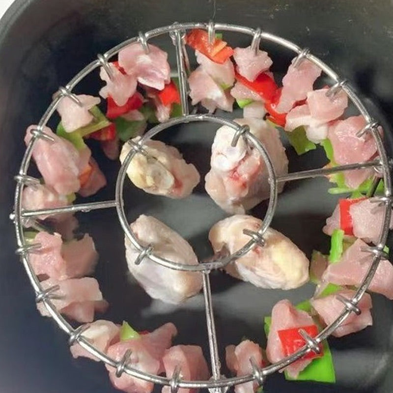 🔥50% KORTING🍖 Roestvrijstalen ovenrooster | Rond ontwerp voor gelijkmatige verwarming · Roestbestendig en duurzaam · Gemakkelijk schoon te maken | Voor ovens binnenshuis en barbecues buitenshuis