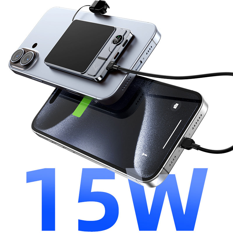 🔋 TIJDELIJKE AANBIEDING: 50% KORTING! ✨ 3-in-1 draagbare magnetische oplader – draadloos, met ingebouwde standaard, slank 🍃
