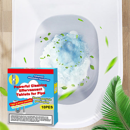 🖕50% KORTING ❤️Krachtige Reinigende Bruistabletten voor Afvoer, Lost Haar & Vet Verstoppingen Snel Op, Geurverwijderend Antibacterieel Afvoerreiniging voor Gootsteen Toilet Vloer