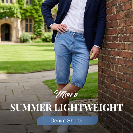 🩳 NU 50% KORTING! ⏰ Lichte denimshorts voor heren voor de zomer – Ademend, casual en perfect voor warme dagen – stijlvolle en comfortabele pasvorm 🌞