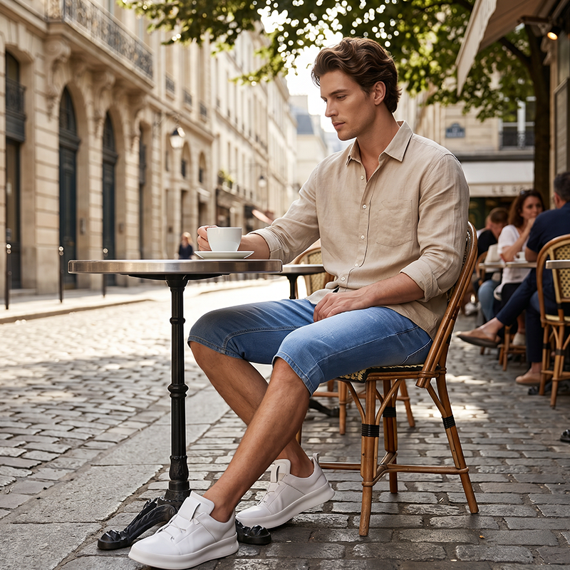 🩳 NU 50% KORTING! ⏰ Lichte denimshorts voor heren voor de zomer – Ademend, casual en perfect voor warme dagen – stijlvolle en comfortabele pasvorm 🌞