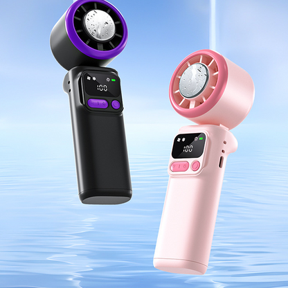 ❄️🌬️ 50% KORTING! Draagbare ventilator met ijskompressieplaat – verdampingskoeling, 3 snelheidsstanden en oplaadbare batterij – perfect voor warme dagen, op kantoor en buitenshuis ✨