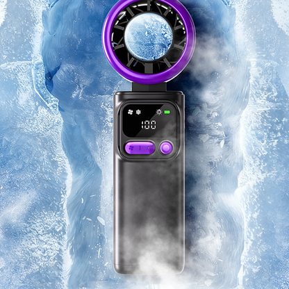 ❄️🌬️ 50% KORTING! Draagbare ventilator met ijskompressieplaat – verdampingskoeling, 3 snelheidsstanden en oplaadbare batterij – perfect voor warme dagen, op kantoor en buitenshuis ✨